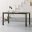 Table de salle à manger rectangulaire moderne avec surface texturée - Conception classique à quatre pieds pour les espaces contemporains-2142893483
