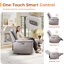 Fauteuil inclinable électrique en cuir végétalien avec dessus rembourré et large USB 39,4 po Alverez (ensemble de 4)-110327103
