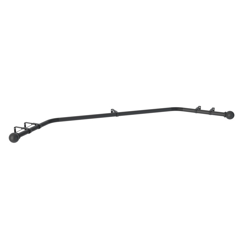 2.8cm Bay Window Rod, Black