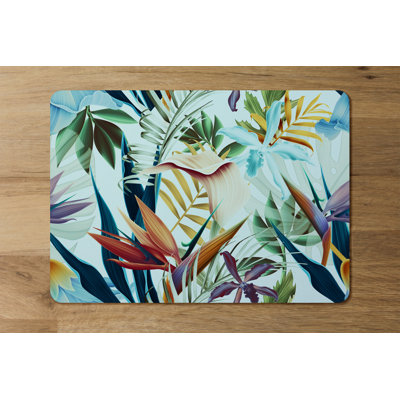 Gloucester Polyester-Coated Hardboard Floral Rectangle Placemat