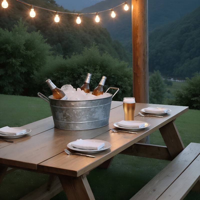 Kaitlyn-Louise Metal Beverage Tub, 9" H x 15" W x 21" D