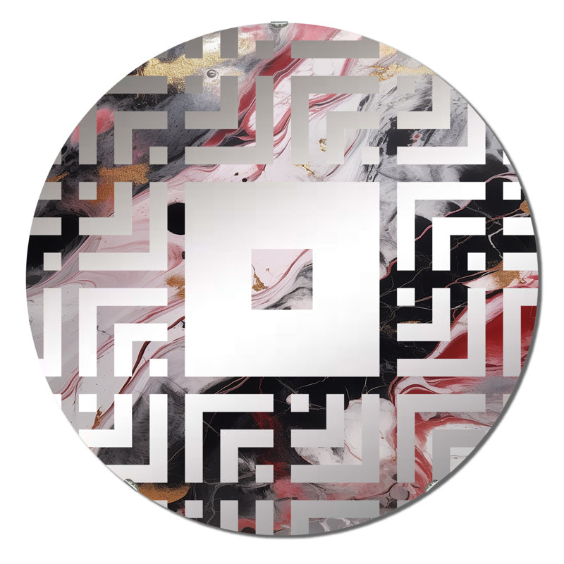 Hasad - Miroir mural carré, 31,4 po x 31,4 po