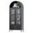 30.7 In. W×72.8 In. H×15.4 In. D  2-shelf And 2-drawer Metal Display Cabinet,Modern Freestanding Arched Cabinet, Antique Cabinets,Porcelain Cabinets,Bookshelves,assembly Required-731040078