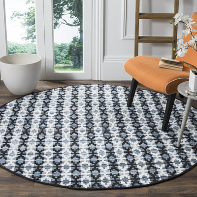 Tapis géométrique en coton tissé à la main Montauk