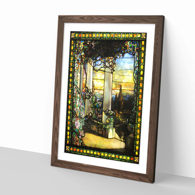 Stained Glass Window 2 by Louis Comfort Tiffany - Framed Print