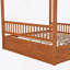 Lit à baldaquin en bois avec tiroirs de rangement-389507948-389507950