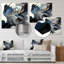 Bleu vif lisse lisse I - décoration murale en métal-87837603
