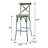 Vintage-Style Oak Bar Stool With Cross Back, Combining Classic Charm And Modern Comfort For Your Home.-74457490