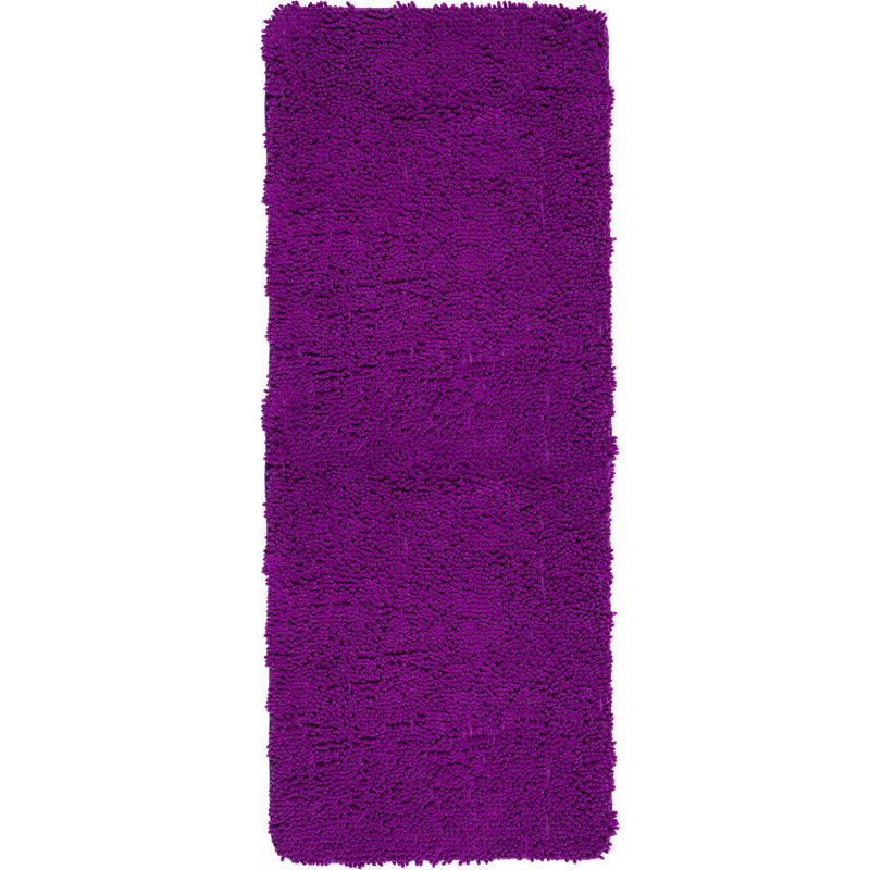 Lavish Home Bath Mat - 58x24-Inch Bathroom Runner with Non-Slip Backing - Absorbent High-Pile Chenille Memory Foam Bathroom Rug