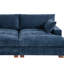 Canapé-lit surdimensionné en chenille bleue avec accoudoirs et coussins décoratifs-864898228