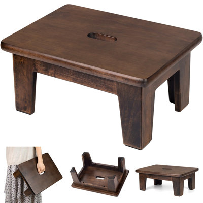 16.5" W Wooden Step Stool