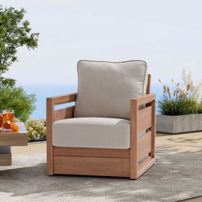 Outdoor Patio Swivel Chair With Cushions