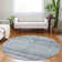 Machine Washable Indoor/Outdoor Cinead ACN1658 Blue Rug