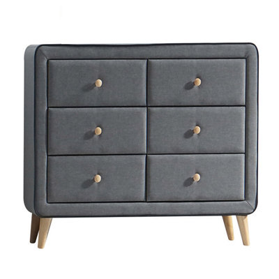 Commode double rembourrée 6 tiroirs