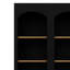 Armoire à deux tons, bibliothèque à 5 niveaux, tablettes réglables, stable, garde-manger noir de 72 po