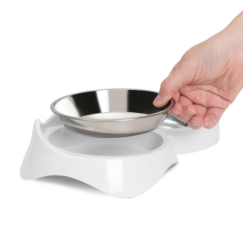 Catit Pixi Double Dish, (with extra bonus ss bowl)