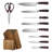 Kitchen Knife Set With Block And Sharpener