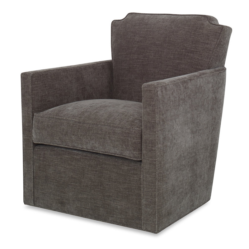 Chaise pivotante Elise, Mélange de polyester acajou Margaret