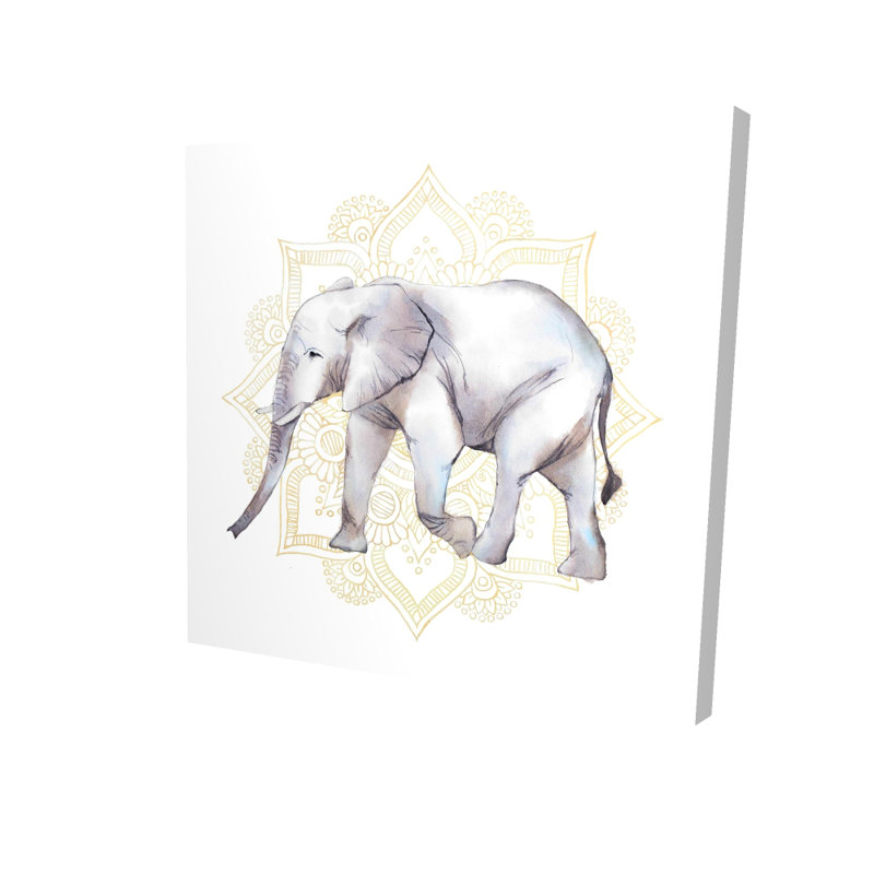 Éléphant sur toile Mandalas | Décoration de chambre africaine