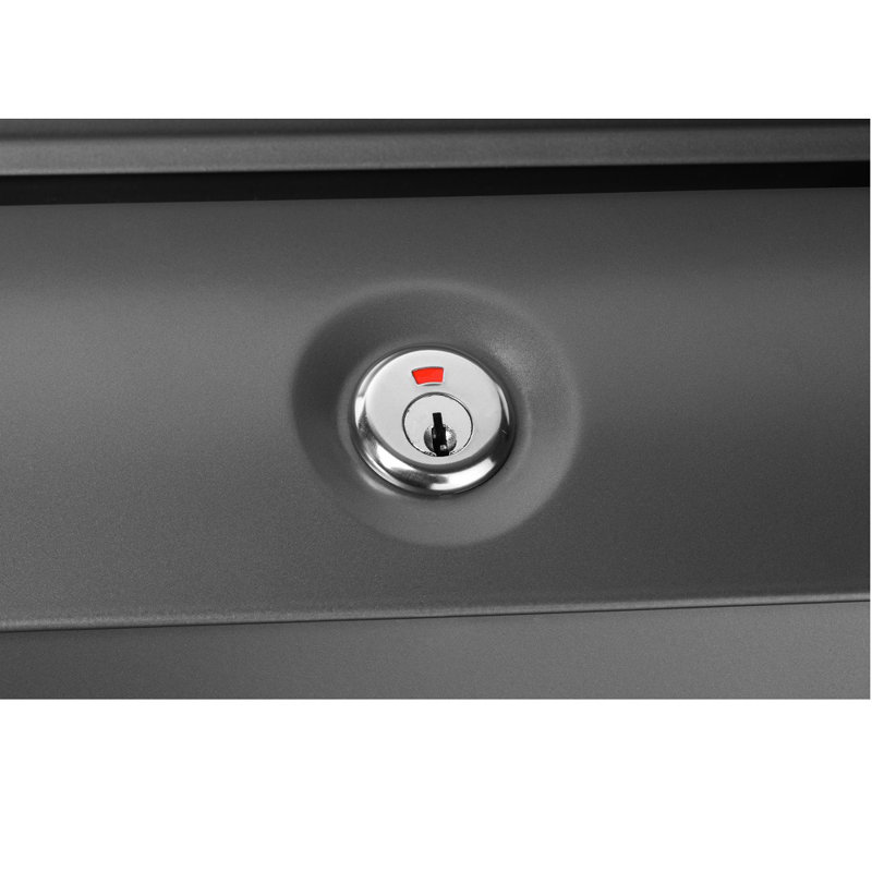 Aspen Locking Wall Mount Mailbox Graphite, Graphite