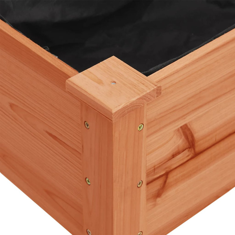 Ludington Wood Planter Box, 71cm H x 76cm W x 37cm D, Brown