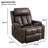 33.46" Wide Faux Leather Manual Recliner with Massage & Heating & Dual Cupholders-766179502