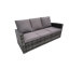 Ensemble de canapé modulaire d'extérieur avec 2 chaises, 2 repose-pieds et 1 table-130377142