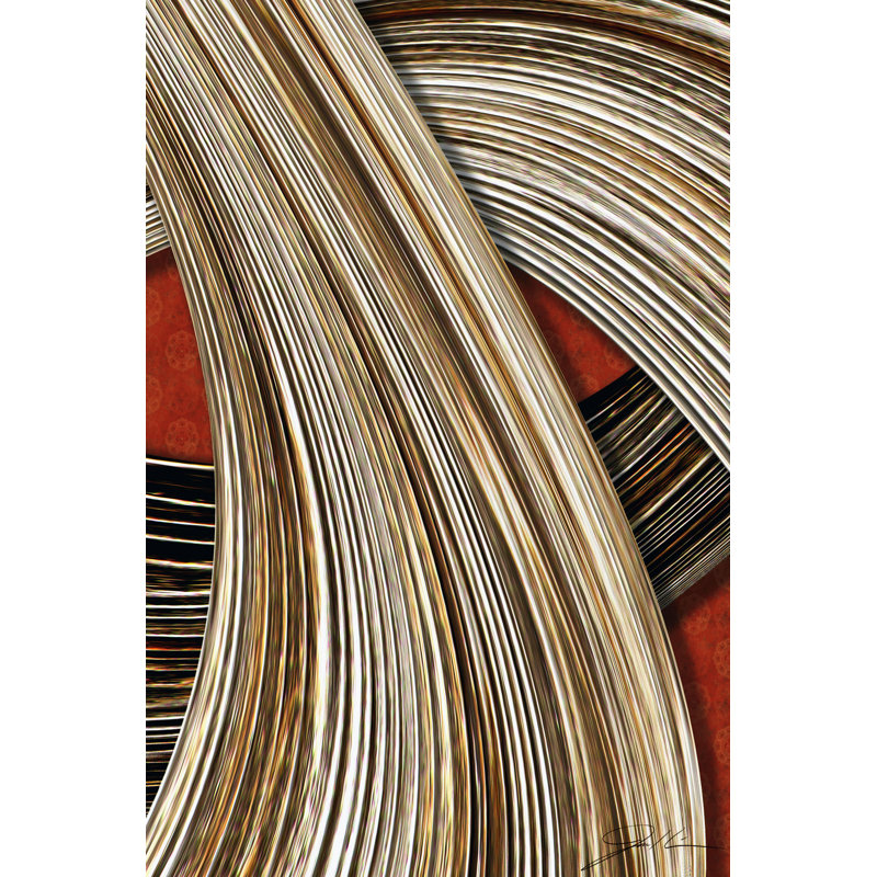 Tangle Tile III by Jason Higby - Wrapped Canvas Painting, 46cm H x 30cm W