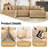 116.9" Corduroy Sectional Corner Sofa 5 Piece Oversized Modular Deep Seat Cloud Couch With Upholstered Movable Ottoman-502846335-502467061