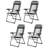 4 Pieces Patio Garden Adjustable Reclining Folding Chairs With Headrests