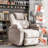 Power Lift Recliner Chair with Massage Ergonomic Recliner Chair for Elderly People, Single Massage Sofa with Two Cup Holders, Side Pockets,Front Armrest Pockets-1017545938