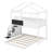 Twin Over Full House Bunk Bed With Blackboard-1507250249