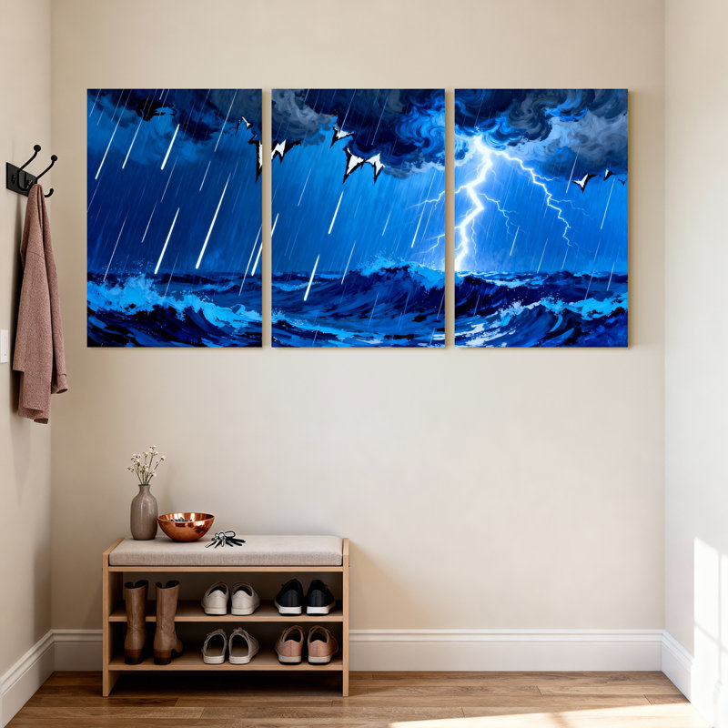 Ensemble de 3 toiles d'art urbain, H 18 po x l 36 po