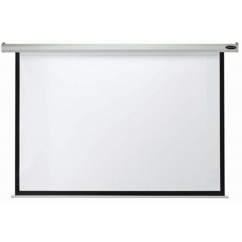 Écran de projection manuel blanc mat fixé au plafond, H 60 po x l 60 po
