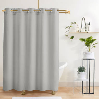 Vera Wang Marled Waffle Grey Shower Curtain & Reviews - Wayfair Canada