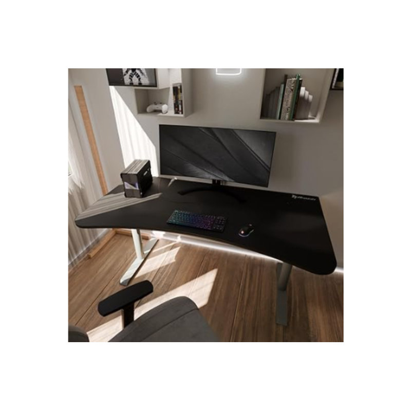 Bureau de jeu Arena - gris foncé, Noir