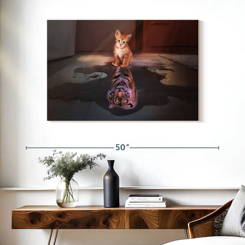 Crowle Tiger Kitty, 26" H x 39" W