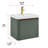 Barkley 24" Floating & Wall-Mounted Single Bathroom Vanity In Vintage Green With Ceramic Integrated Sink And Countertop