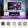 70" Floating Fireplace TV Stand for TVs up to 80", Wall Mounted Media Console with LED Lights