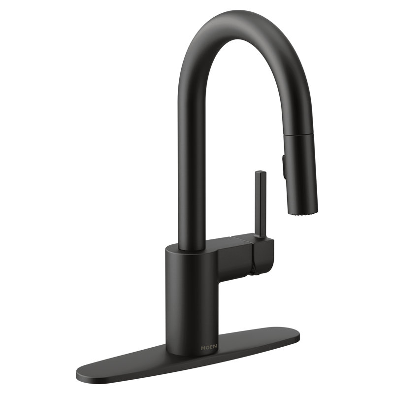 Moen Align One-Handle Pulldown Bar Faucet with Power Clean featuring Reflex, Matte Black