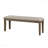 1-Piece Bench - Fabric Upholstered Seat, Wire Brushed Wooden Frame-314845399