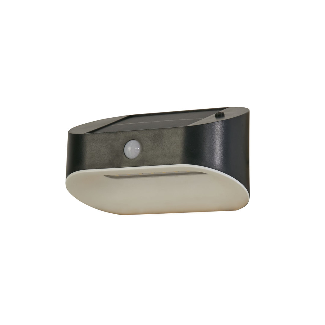 Imel Black 9.5cm H Solar Powered Integrated LED Outdoor Flush Mount with Dusk to Dawn