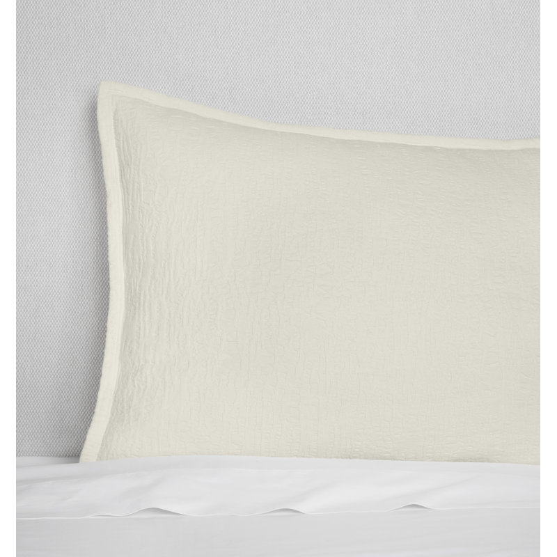 Sabino Cotton Pillow Sham, Oyster, Boudoir