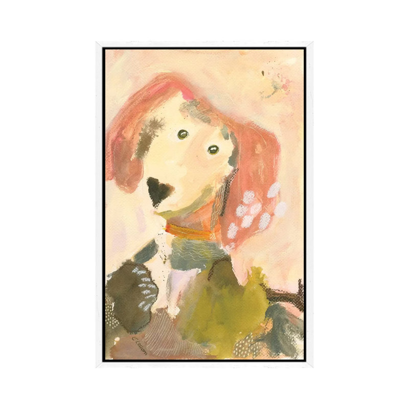 Oh My Heart by Connie Collum - Painting on Canvas, White Framed, 66.04cm H x 45.72cm W x 3.81cm D