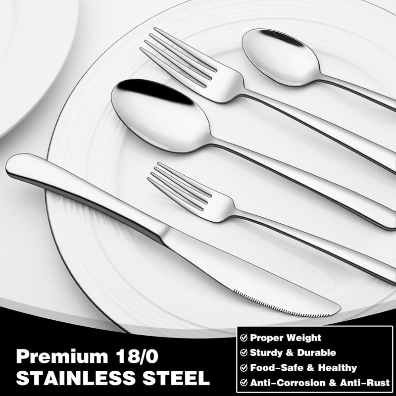 Latitude Run® Fruita Stainless Steel Flatware Set - Service for 8