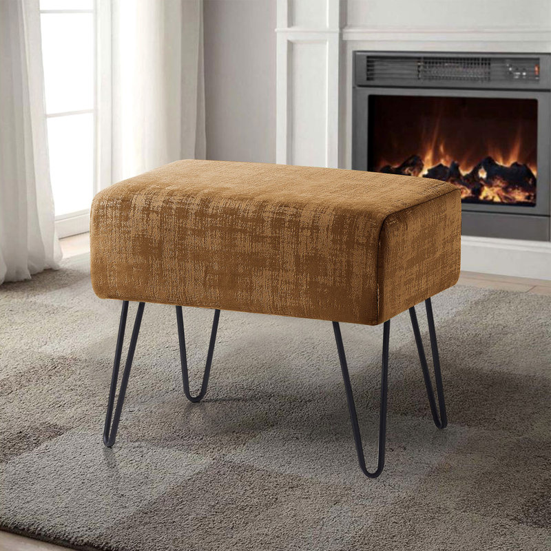 Repose-pieds standard Alegre, Velours brun tabac