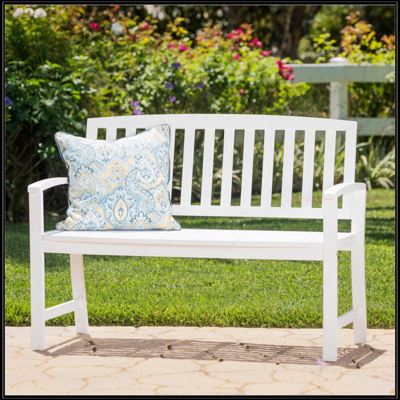 Banc en bois Farmhouse, Blanc