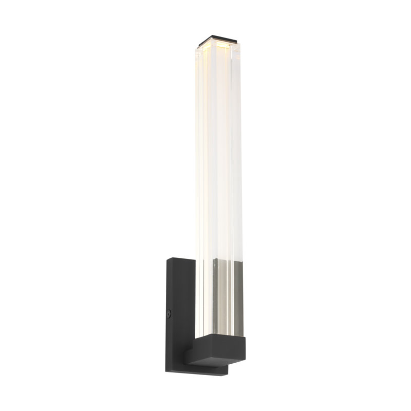 Reiya Square 1 - Light LED Armed Sconce, Nightshade Black