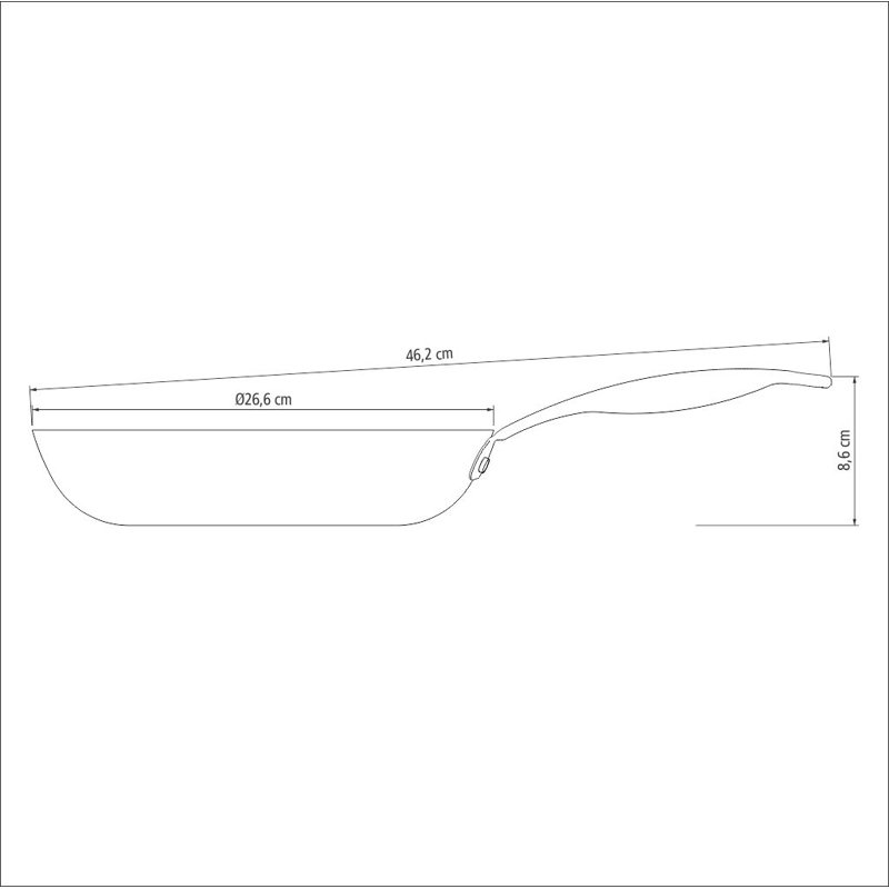 Tramontina Trento Enamelled Cast Iron Frying Pan, 46.2 cm