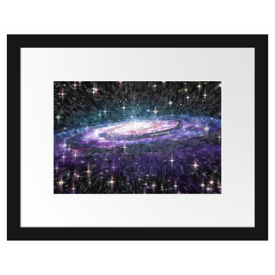 Gerahmter Fotodruck Spiral Galaxy in Space